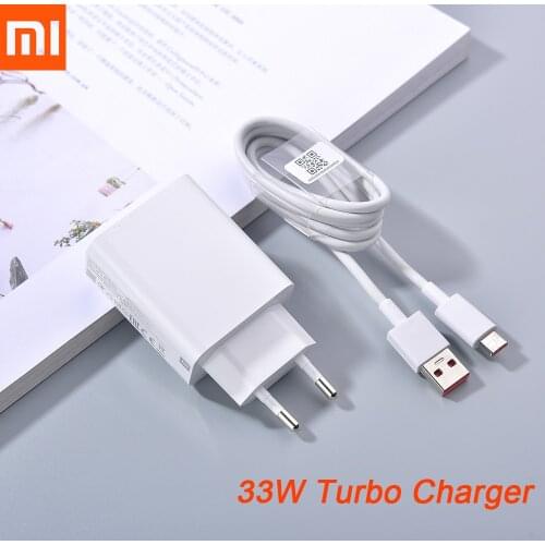 Xiaomi 33W Original Turbo Charger QC4.0 Fast Charging 100CM 6A Type C Cable For Mi Note 10 Lite 11 10s 9 F2 F3 Redmi K40 K30 Pro