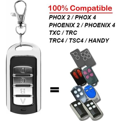 V2 PHOENIX 2 / 4 Remote Control V2 PHOX TXC TRC TRC4 TSC4 HANDY Garage Door Opener Wireless Transmitter Key 433mhz