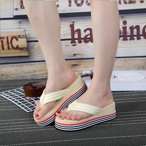 Size 41 Flip Flops Women Thick Platform Slippers Wedges Casual Slippers Women Outdoor Platform Shoes for Girls Women Slippers