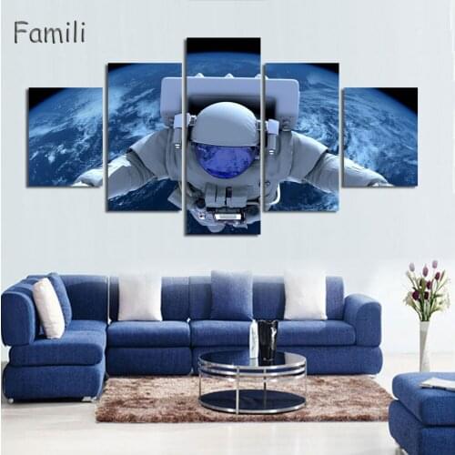 Modern Painting Printed On Canvas Earth Painting Wall Art for Living Room Home Decor Unframed 5 Pieces/set