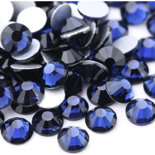 SS3-SS30 Montana Crystal Rhinestone for Nail Art Flatback Non Hotfix Glue on Nail Art Rhinestones