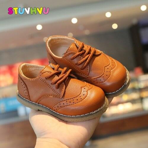 2021 New Girls Shoes Soft Leather Flats Spring and Autumn Children Casual Shoes for Baby Toddler Boys Shoe Sports 1-6 Years Old
