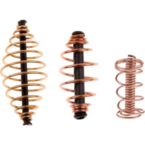 10pcs Carp Spring Fishing Feeder Inline Method Bait Holder Coarse Method Lures Cage Basket Baits Trap Fishing Tackles (S M L)