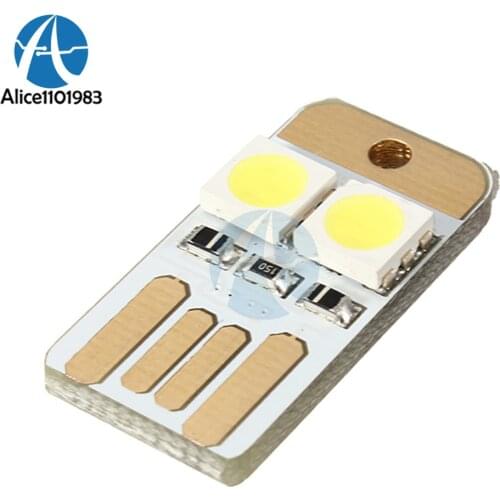 10PCS LED Lamp Mobile Power Camping Lamp 4LED Light Card Mini USB Touch Switch For Power bank/Comupter/ Notebook/PC Laptop