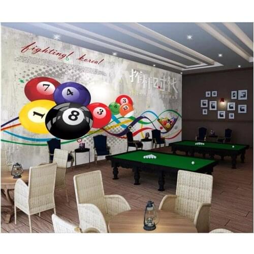 Custom mural 3d photo wallpaper Swing Pool Billiard Hall Billiard Room home decor 3d wall murals wallpaper for walls 3 d