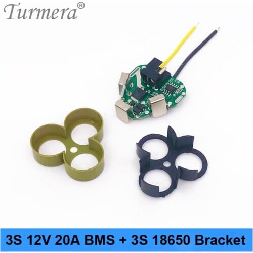 3S1P 18650 Bracket Holder 3S 10.8V 12.6V Screwdriver Battery and 12V 20A BMS Apply to Shrika Shura and RC Airplane Drone Turmera