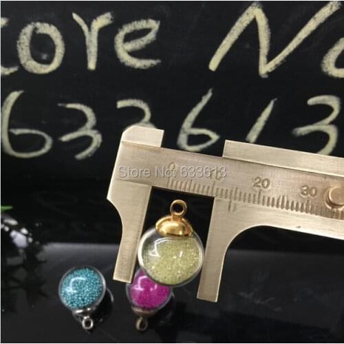 50sets/lot 14mmx4mm ball glass globe & 8mm cap finding set earrings findings glass pandent (no filler, not finished product)
