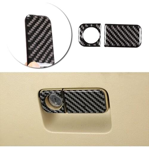 Car Carbon Fiber Passenger Side Glove Box Storage Box Frame Cover Sticker Trim For Honda CRV 2007 2008 2009 2010 2011