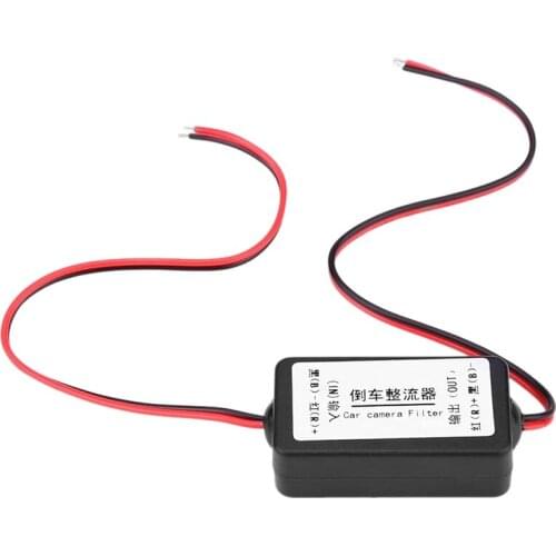 12V Car Rear View Camera Rectifier Relay Capacitor Filter Connector for Rear View Lens Anti-Interference Ballast