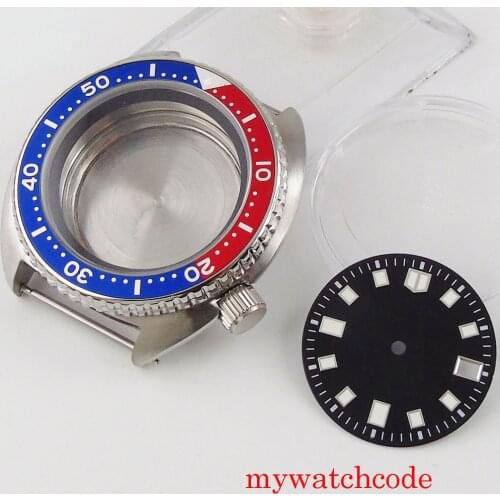 45mm Bliger Stainless Steel Case With Dial Sapphire Crystal Fit NH35A NH36A Automatic Movement Alloy Bezel Insert