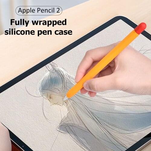 For Apple Pencil 2 Case Soft Silicone Holder Stylus Pen Cover Compatible For Apple Ipad Tablet Touch pen Protective Case 2018