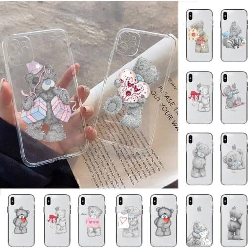 YNDFCNB Tatty Teddy bear Cute doll Phone Case for iPhone 11 12 pro XS MAX 8 7 6 6S Plus X 5S SE 2020 XR cover