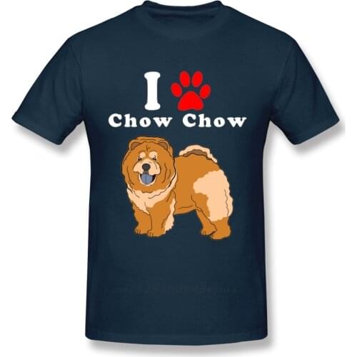 Round Neck I Love My Chow Chow In The Year Of The Dog Adopt Rescue Dog Lover Mom Or Dad Save Abandoned Pet Dot t shirt