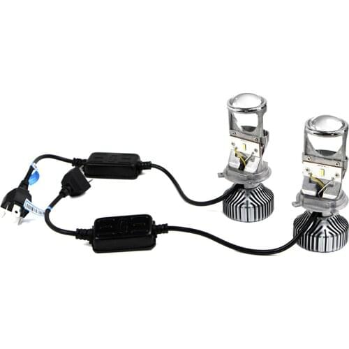 H4 Mini Bi-LED Projector 1.5 inch Headlight Lens 60W Headlamp Retrofit DIY 9003