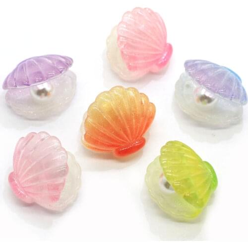 Kawaii Resin Shell Flatback Cabochon 3D Crafts Bling Scrapbooking Phone Hair Bow Embellishments Diy Earring Accessorie