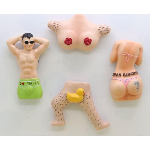 Fridge magnet funny mini body Malta souvenir dancing hot girl decoration magnetic sticker resin stereo art crafts gift man