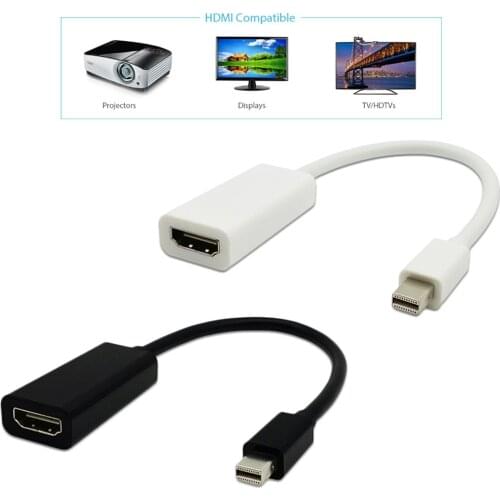 Mini DP To HDMI Mini DP To HDMI Cable Mini Displayport Adapter Converter Cable 1080P Laptop Computer Accessories Drop Shipping