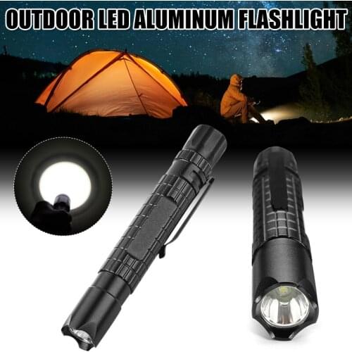Mini LED Torch Light Flashlight Super Small Pocket Clip Waterproof Torch Battery Powered Ultra Bright Carry Outdoor Gear GQ