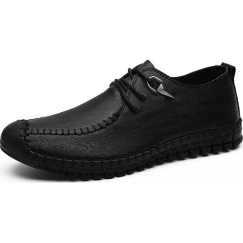 Loafers Genuine Leather Fashion Mens Men Slip on Driving Shoes Moccasins Men Formal Dress Shoes Male Footwear