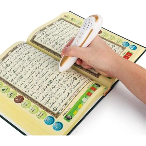 Quran Pen Book Set with Translations and Arabic Reciter Voice for Muslim Digital Qur'an in Multi Languages