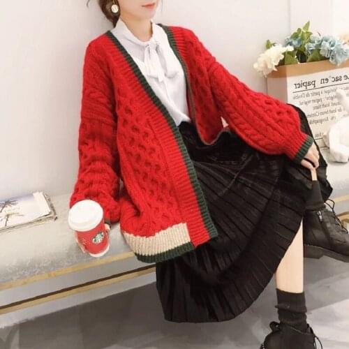 New spring/autumn womens clothing womens sweaters cardigans knitted sweaters autumn clothing womens coats one size 8057