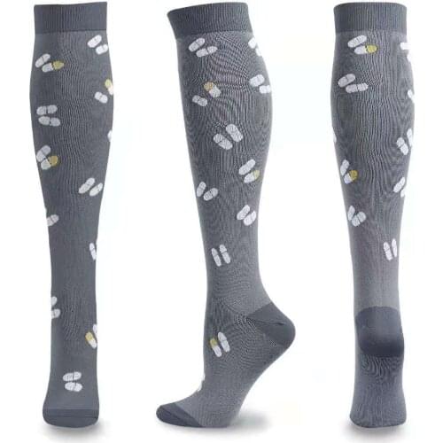 New Compression Stockings Unisex Anti Fatigue Knee High Stockings 20-30 MmHg Compression Socks Graduated Pressure Stockings