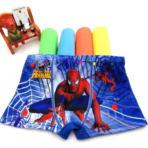 Boys Underwear Children Panties Cotton Movie Comic Boxers Underpants Spiderman Kids Soft Shorts Male Under Wear Boxer Briefs