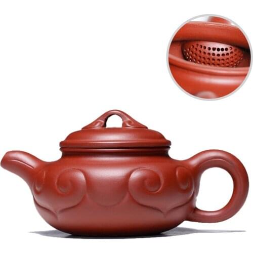 Authentic Yixing Lucky Teapot Ore Mud Dahongpao Handmade Ru Yi Kettle Kung Fu Teaware Send Gift Box