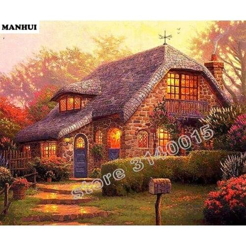 Full Square Diamond 5D DIY Diamond Painting Sunset hut Embroidery Cross Stitch Rhinestone Mosaic Painting Home Decor BCD361