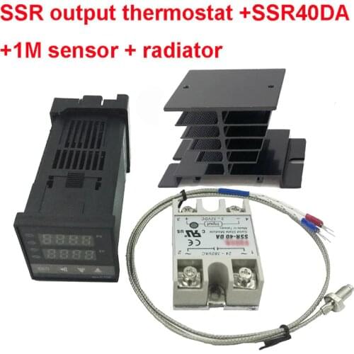 REX-C100 Digital PID Temperature Control Controller Thermostat Relay/SSR output 0 to1300C with K-type Thermocouple Probe Sensor