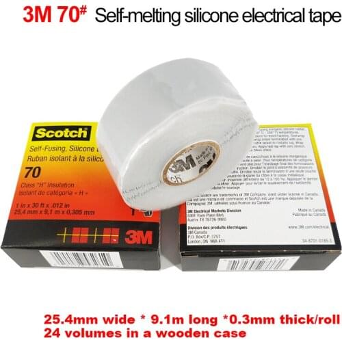 3M Scotch 70 Self-melting Silicone Electrical Tape Grey Arc Resistant 35kV Electrical Insulation Tape