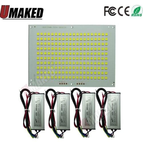 1set 100% Full Power LED Floodlight PCB 10W 20W 30W 50W 100W 150W 200W SMD5054 led board,Aluminum plate for led floodlight