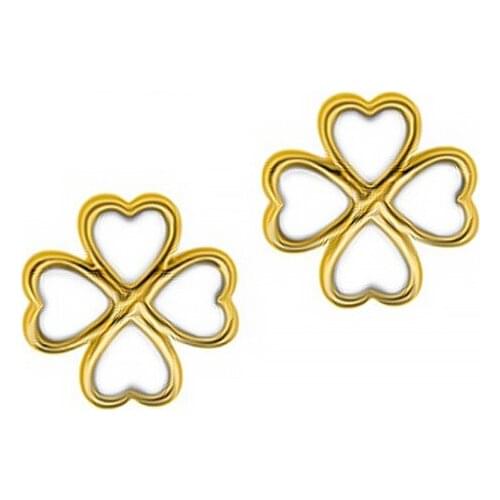 DARK DIAMOND-925 sterling silver or 18 carat gold plated clover earrings