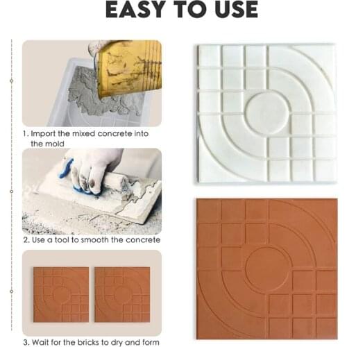 Path Maker DIY Paving Mold Brick Concrete Stone Square Mould for Slabs Patio Garden Lawn Pavement Paver Driveway