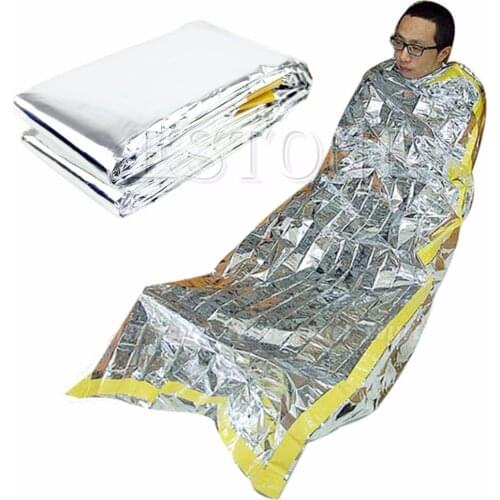 Waterproof Reusable Portable Survival Silver Foil Emergency Camping Sleeping Bag-P101