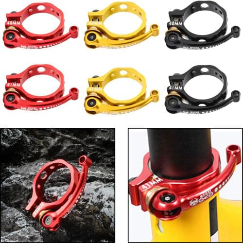 Bicycle Seatpost Clamp for Folding Bike Seat Post Clip Buckle Lock, Aluminium Alloy