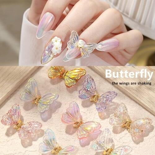 1 Pc Butterfly 3D Nail Art Decoration Wave Strip Sexy Nail Art DIY Design Beauty Holographic Manicure Set for Nails