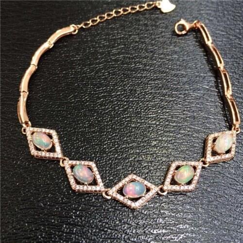 100% NATURAL ETHIOPIAN WELO FIRE OPAL CABOCHON Bracelet