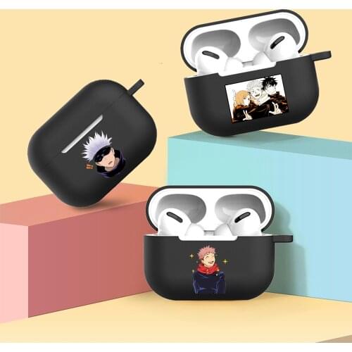 Cartoon Anime Jujutsu Kaisen Yuji Itadori AirPods Case For Airpod Pro Case Silicon Bluetooth Earphone Cover For Air Pods 3 Funda