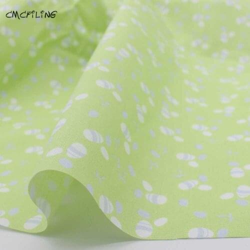 CMCYILING Fresh Lovely Green Japanese Fabrics Printed Poplin Cotton Fabric For Sewing Dress Skirt Cloth Home Textile Telas