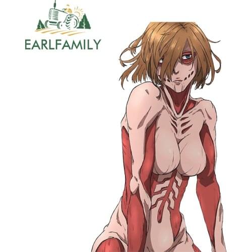 EARLFAMILY 13cm x 7.7cm for Attack The Titan Vinyl Car Stickers Scratch-Proof Decal Air Conditioner Motorcycle Laptop Decoration
