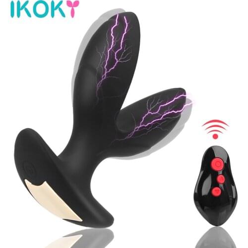Electric Shock Male Prostate Massager Wearable Anal Plug Vibrator Wireless Remote Dildo Vibrator Opening Butt Plug Anal Dilator