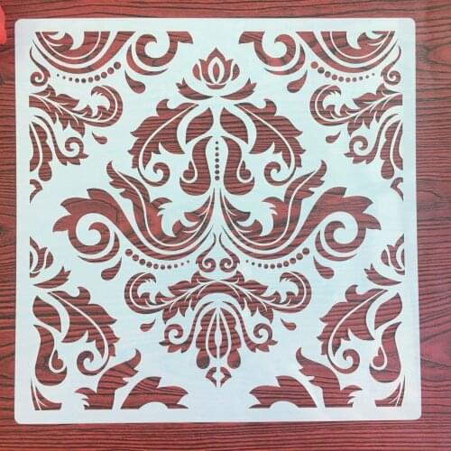 30 * 30cm size diy craft Buddhist lotus mold for painting stencils stamped photo album embossed paper card on wood, fabric,wall