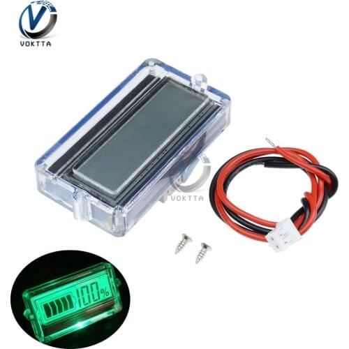 BMS 3S 12V 24V 48V Lithium Battery Capacity Indicator Batteries Tester Voltmeter Voltage Meter With Waterproof Case Shell