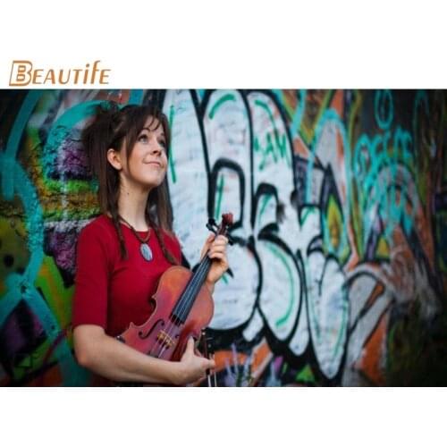 Custom Lindsey Stirling Silk Fabric poster Home Decoration Wall Art New Cloth Silk Fabric wall poster print