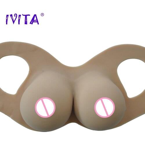 IVITA 4100g Artificial Silicone Breast Forms Realisitic Fake Boobs For Crossdressers Transvestite Crossdress Drag Queen Breasts