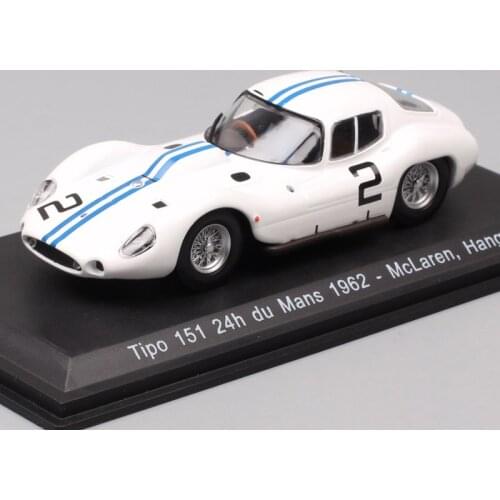 Classic 1:43 Scale Mini Vintage Tipo 151 24h Le Mans 1962 #2 Hangsen GP Racing Car Diecasts & Toy Vehicles Model For Collectible
