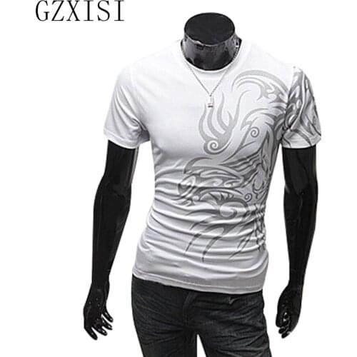 Summer T-shirts Men T Shirts White 2017 Famous Brand Fashion New Fashion T Shirt O-Neck Cotton Printing Mens Tops Tees