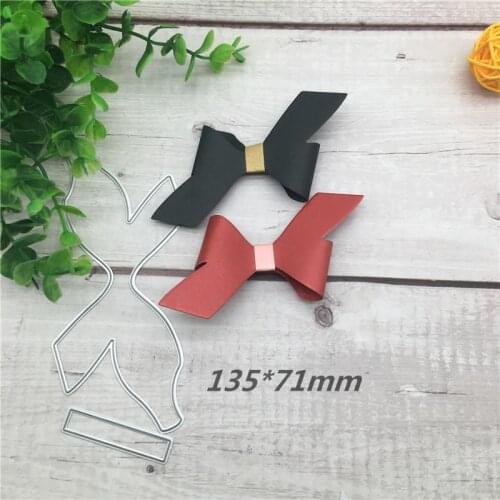 Metal Cutting Dies 3D Bow-knot Stencils for DIY Scrapbooking / photo album Decorative Embossing DIY Paper Cards 135*71mm