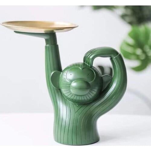 Cute Monkey Fruit Cake Dessert Candy Storage Tray Home Dining Room Table Decor